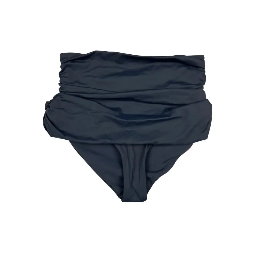 NWT Skims Bikini Bottoms Sculpting Ruched High Waist Gunmetal Swim Beachy Summer